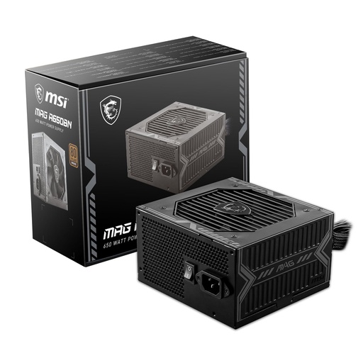 [POW53278] Fuente de poder msi mag a650bn 650w 80 plus bronce atx 12v