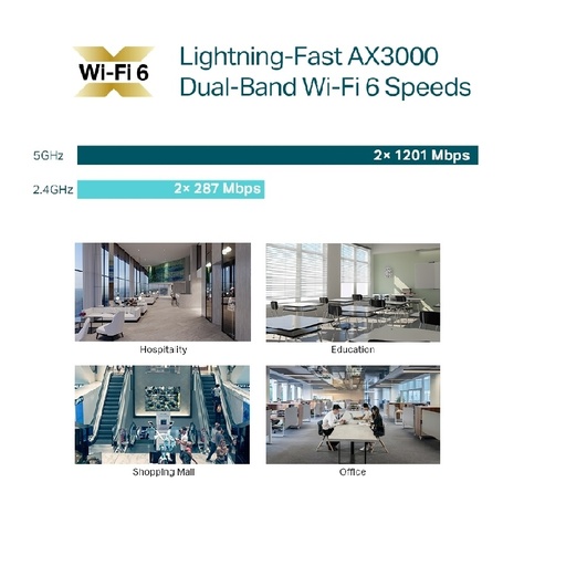 [NET6535] Punto de acceso wifi 6 de montaje en techo ax3000 / eap653
