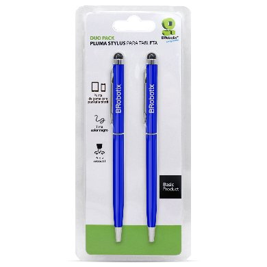 [ACC702192] Pluma stylus brobotix para tableta, duo pack, azul rey