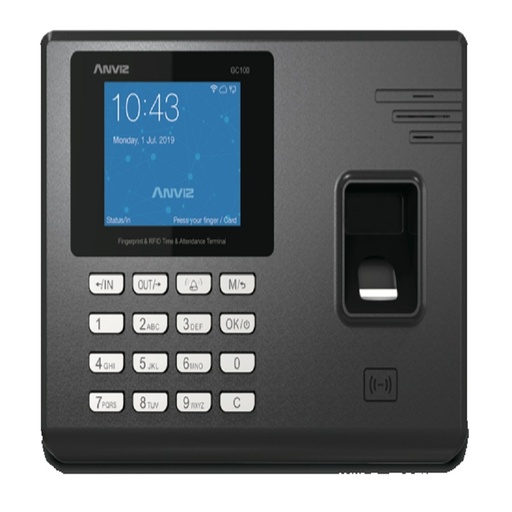 [SEC95983] Control de asistencia anviz an-gc100 huella, rfid, pin wifi, lan