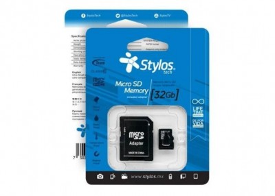 [SNR86853] Memoria Micro SD Stylos de 32GB Clase 10 Con Adaptador SD