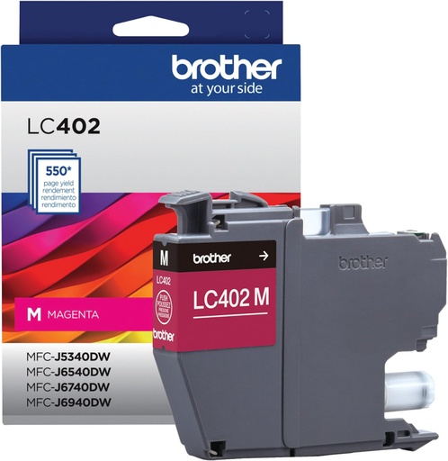 [PRI5584] Cartucho De Tinta Brother LC402M Magenta Rinde 550 Páginas