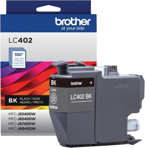 [PRI5585] Cartucho De Tinta Brother LC402BK Negro Rinde 550 Páginas