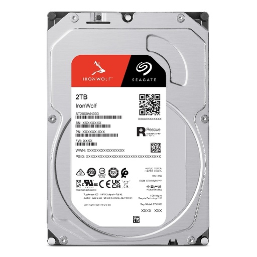 [SNR86863] Disco Duro Interno Seagate IronWolf 3.5'' 2TB SATA lll 6 Gbit/s 5400RPM 256MB Cache