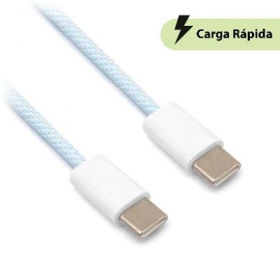 [ACC702311] Cable brobotix carga rapida usb-c a usb-c v3.0 tejido, 1.0 m, color azul