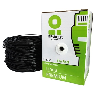 [NET6572] Bobina brobotix cat6 cca utp exterior 305mts negro