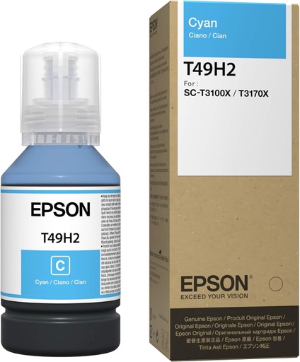 [PRI5593] Tanque De Tinta Epson T49H Cian 140ml Para SureColor SC-T3100X SC-T3100x 240V