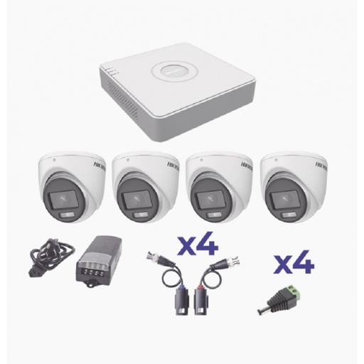 [SEC96034] Kit colorvu hikvision kh1080pl4ec turbohd 1080plite dvr 4 canales