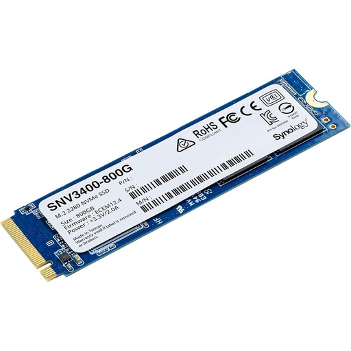 [SNR86895] Unidad De Estado Solido SSD Para Servidor NAS Synology SNV3410 800GB NVMe PCI Express 3.0 M.2 Compatible con Synology 