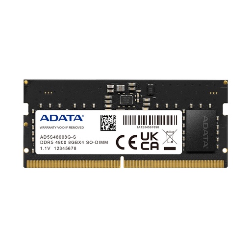 [SNR86922] Memoria RAM Adata AD5S48008G-S DDR5 4800MHz 8GB On-Die ECC CL40 SO-DIMM