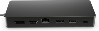 [NET6600] Hub hp interfaz usb 3.2 gen 2 tipo-c, 2x usb tipo c, 1x hdmi, 1x dp, 1x rj-45, 2x usb-a, color negro
