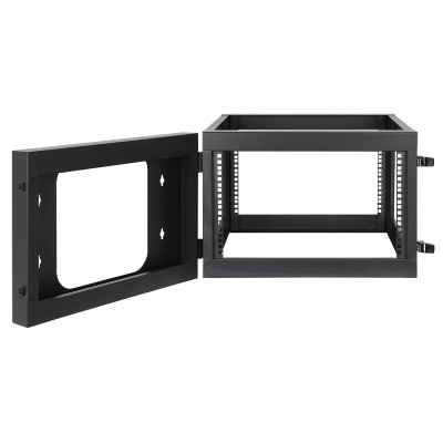 [NET6601] Rack abierto de 19pulgadas intellinet para montaje en pared, 4 postes, 6u marco abatible, 6 unidades, 600 mm de profundidad, ens