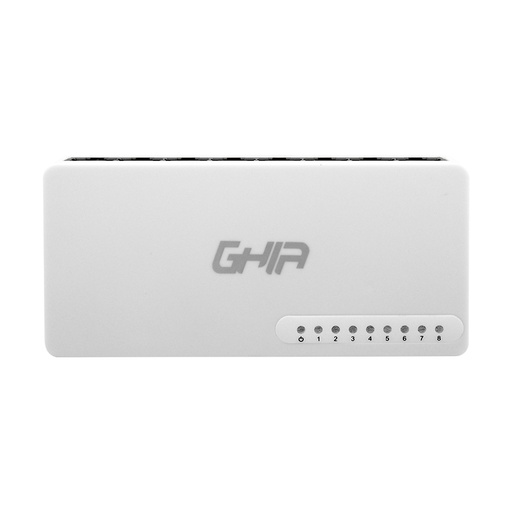 [NET6609] Switch ghia 8 puertos rj45 10 100 mbps no administrable auto mdi