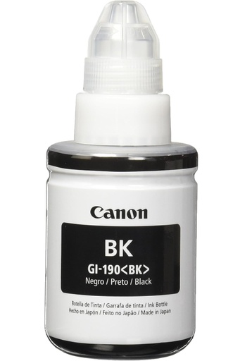 [PRI5727] Tanque De Tinta Canon GI-190 Negro 70ml Rinde 6000 Páginas