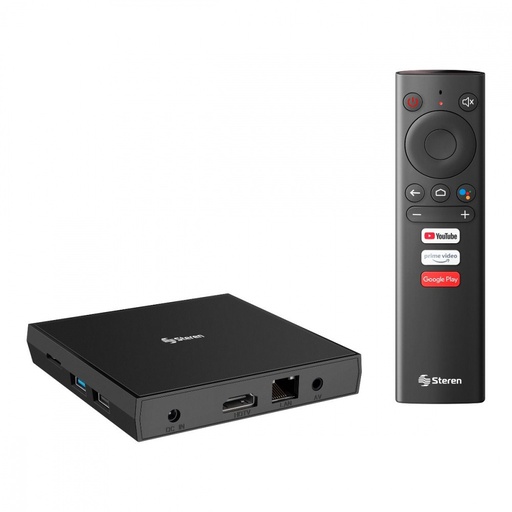 [ELE34692] Sistema android tv box steren google chrome cast color negro