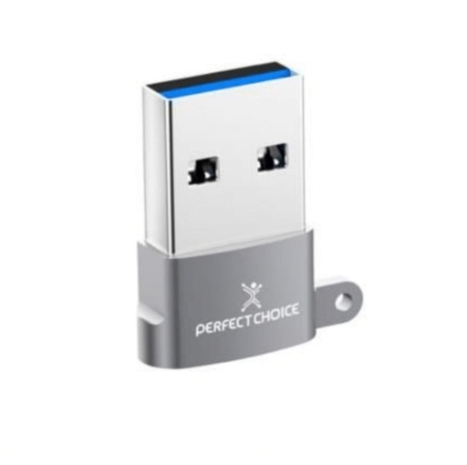 [ACC702433] Mini adaptador de usb a a usb c perfect choice pc-101253 - gris
