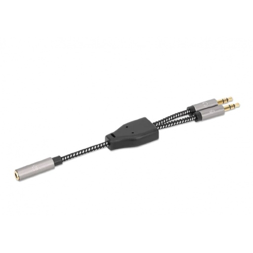 [ACC702435] Adaptador auxiliar 3.5 mm 2 a 1 manhattan 356121 - 3.5 mm