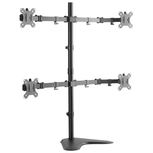 [ACC702487] Soporte de Escritorio para 4 Monitores 13" - 32" Ovaltech hasta 8Kg Negro