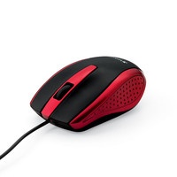 [ACC702518] Mouse óptico verbatim con cable color negro-rojo