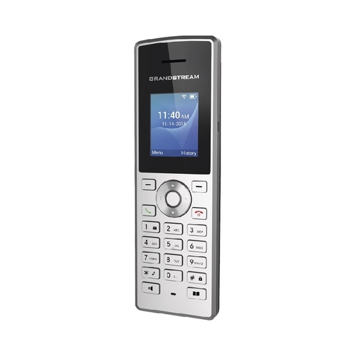 [TEL103917] Telefono wifi grandstream wp810 2 cuentas sip 2 lineas pantalla a color boton push to talk micro usb conector 3.5 mm (plata)
