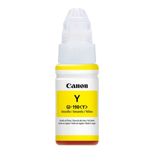 [PRI5843] Tanque De Tinta Canon GI-190 Amarillo 70ml Rinde 6000 Páginas