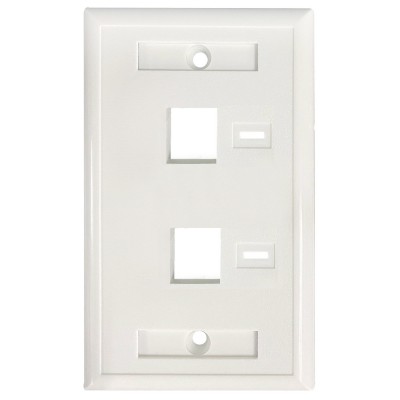 [NET6684] Tapa intellinet para caja 2 perforaciones etiqueta color blanco