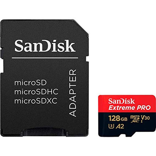 [SNR87128] Memoria Flash SanDisk Extreme Pro 128GB MicroSDXC UHS-I Clase 10 Con Adaptador 