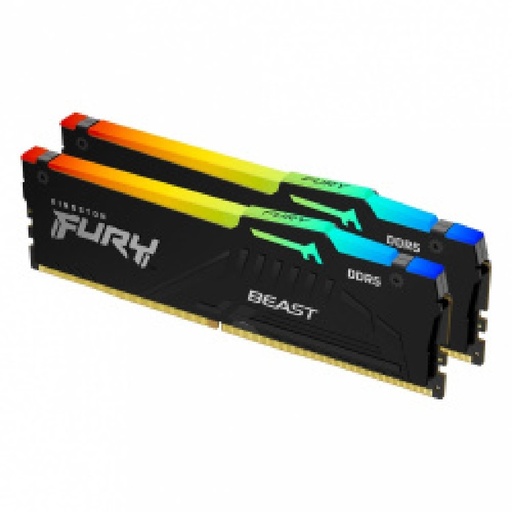 [SNR87132] Memoria ddr5 kingston furybeast 64gb 5200mhz rgb kit2 kf552c40bbak2-64
