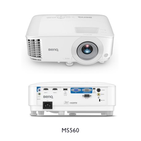 [SEC96229] Proyector benq ms560 dlp 4000 lúmenes svga resolución 800x600 lámpara 203w hasta 15000 horas usb/hdmi