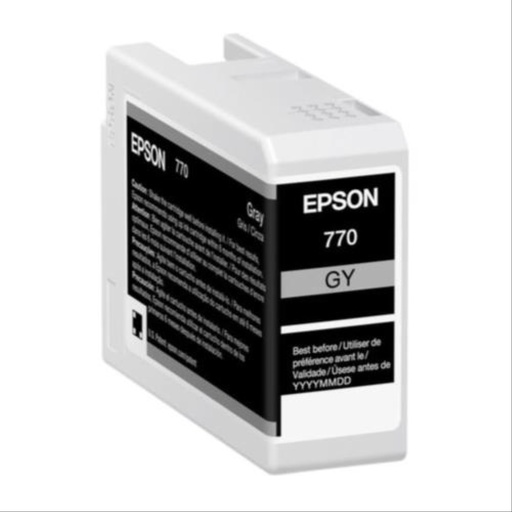 [PRI6226] Cartucho De Tinta Epson UltraChrome PRO10 T770 Gris 25ml Para SureColor P700