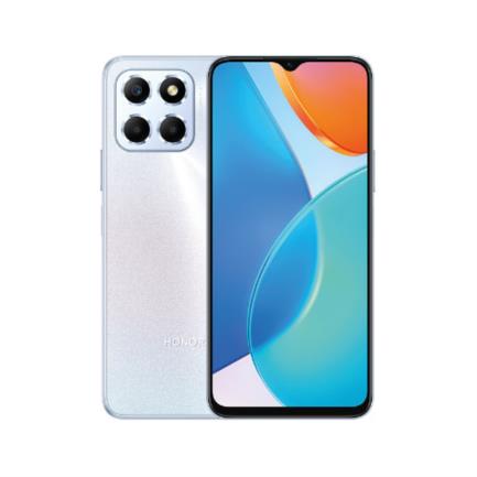 [TEL104027] Smartphone honor x6s 6.5" 128gb/4gb cámara 50mp+2mp+2mp/5mp mediatek android 12 color plata titanio