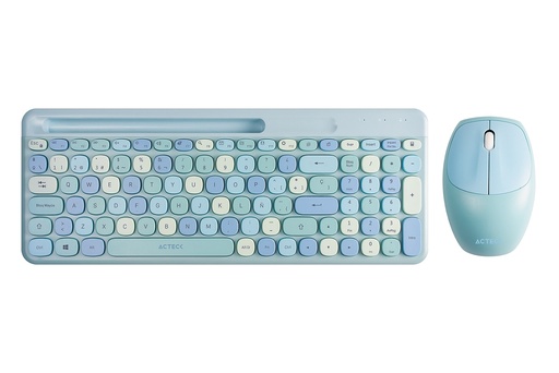 [KNM181794] Kit De Teclado Y Mouse Acteck Creator Chic Colors MK470 Inalámbrico USB Español