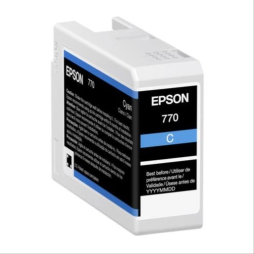[PRI6316] Cartucho De Tinta Epson UltraChrome PRO10 T770 Cian 25ml Para SureColor P700