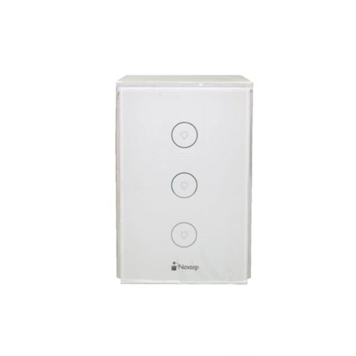 [ELE34829] Interruptor de Luz Inteligente Nextep NE-266T 3 Botones WiFi