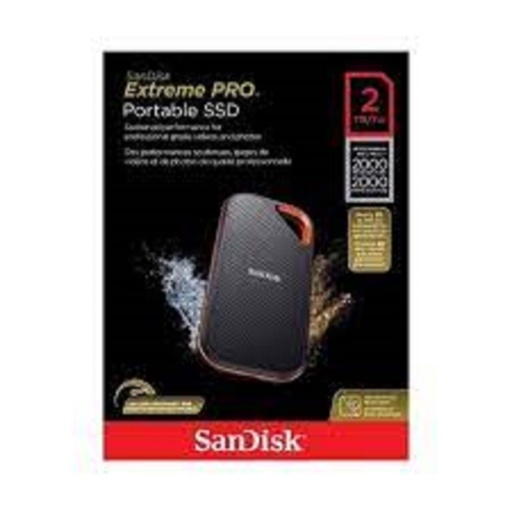[SNR87158] Ssd sandisk extreme pro externo portable 2tb nvme usb-c usb-a 3.2 ip55 lect2000mbs/esc2000mbs color negro