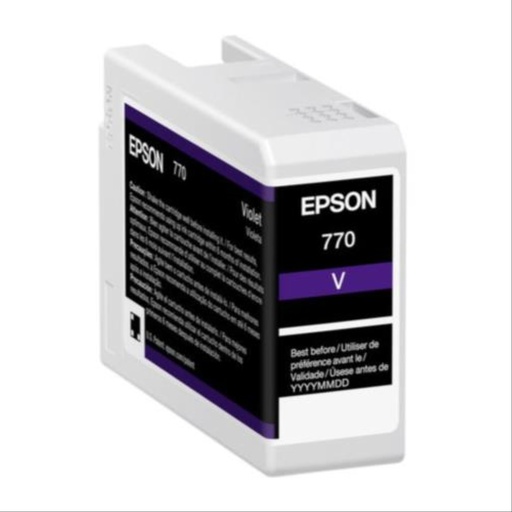 [PRI6366] Cartucho De Tinta Epson UltraChrome PRO10 T770 Violeta 25ml Para SureColor P700
