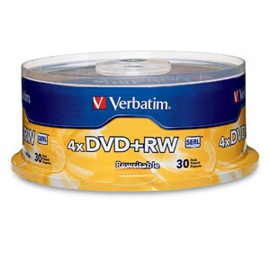 [SNR87163] Dvd+rw verbatim 4.7gb 4x c/30