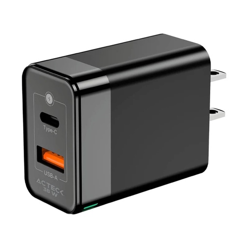 [ACC702761] Cargador De Pared Acteck AC-935562 Energon Prime CP38W Advanced 38W 1x USB-C 1x USB-A