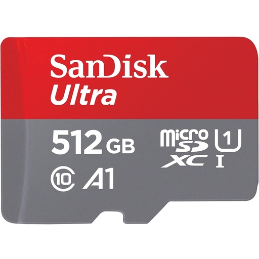 [SNR87195] Memoria Flash Sandisk Ultra, 512GB MicroSDXC UHS-I Clase 10 Con Adaptador