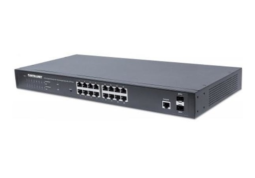 [NET6737] Poe switch intellinet gb 16 ptos 19" 30w/pto 220w admin + 2 sfp 561341