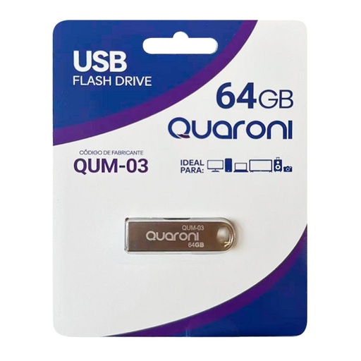 [SNR87203] Memoria USB Quaroni QUM-03 64GB USB 2.0