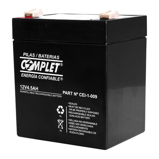 [POW53479] Complet Batería Sellada CEI-1-009, VRLA, 12V, 4500mAh