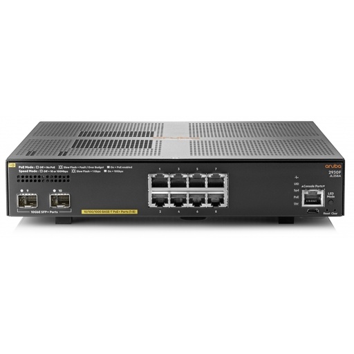 [NET6766] Switch hpe aruba jl258a 2930f 8 puertos rj45 10 100 1000 poe 125w y 2 sfp 1