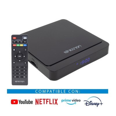 [MNS37808] Tv box necnon 3q-2 android 10 2gb ram 8gb rom 4k procesador h313 32 bits wifi 2.4/5g negro