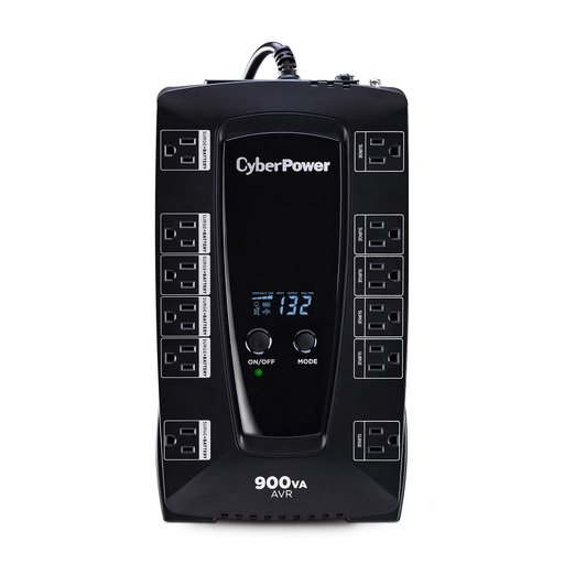 [POW53510] No Break CyberPower AVRG900LCD 480W 900VA Entrada 90-148V Salida 120V 12 Contactos
