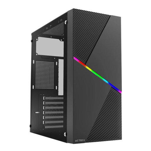 [CAB28032] Gabinete Acteck Draco GM450 Con Ventana RGB Midi-Tower ATX/Micro-ATX/Mini ATX USB 2.0 Fuente 500W Sin Ventiladores