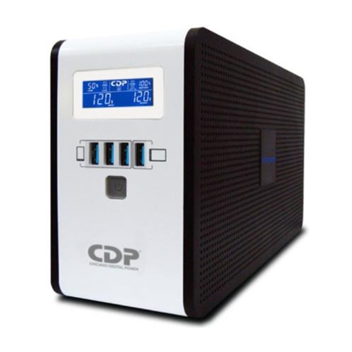 [ACC702982] No Break CDP RU-SMART 1010 Interactivo 1000VA/500W 10 Contactos y 4 Puertos USB Display LCD