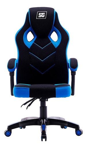Silla gamer vorago start the game cgc301-rd, reclinable, soporta brazos, ruedas giratorias, hasta 120kg, forro en tela color neg