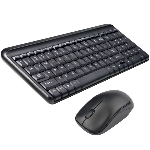 [KNM181817] Kit teclado y mouse quaroni inalambrico 2.4ghz color negro