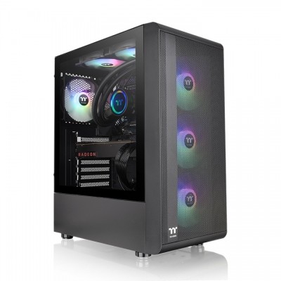 [CAB28087] Gabinete thermaltake s200 tg argb midi tower, pc, soporta atx, micro atx, mini-itx, , ventana cristal templado, usb 3.0, ventx3 